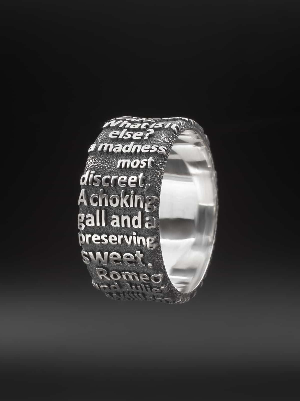 Ромео и Джульетта — кольцо из серебра