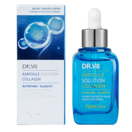 Сыворотка ампульная с коллагеном FarmStay DR-V8 Ampoule Solution Collagen, 30 ml