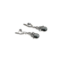 "Верди" серьги в серебряном покрытии из коллекции "Самоцветы" от Jenavi с английским замком