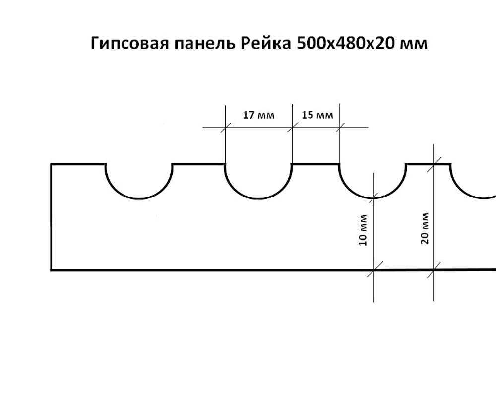 Гипсовая 3D панель Рейка