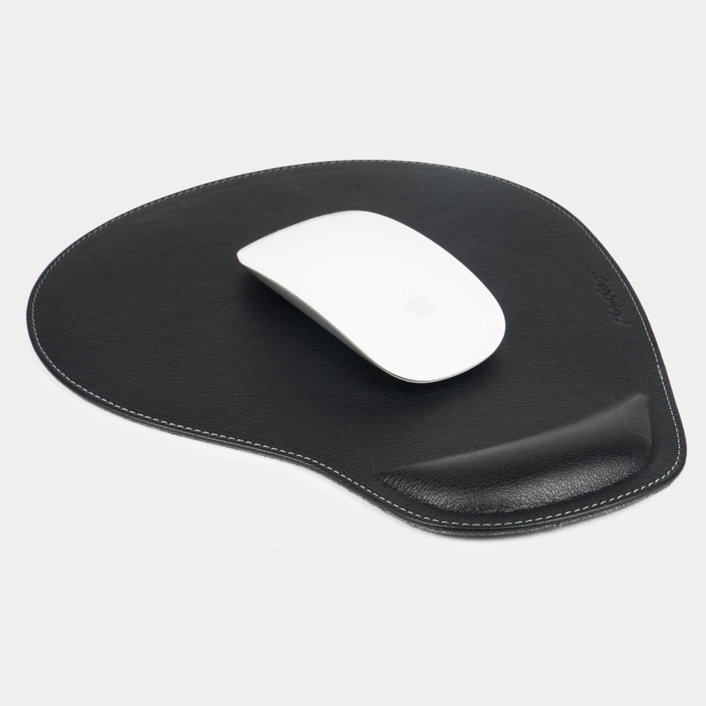 Коврик для мышки кожаный Elephant черного цвета