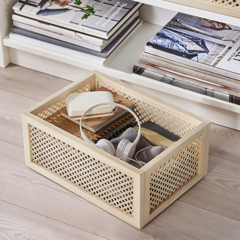 IKEA VÄLTNING  (ИКЕА ВÄЛТНИНГ)  -  Контейнер, натуральный, 25x35x15 см