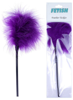 Фиолетовая пуховка для любовных игр - 28 см. (Цвет: красный)