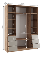 Спальный гарнитур Ева кашемир современный стильный кровать 160×200