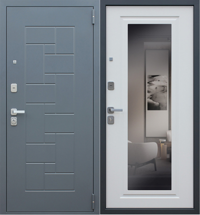 Стальная дверь «Арсенал с зеркалом»