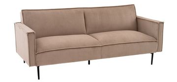 Диван раскладной прямой Кассель велюр рельефный бежевый