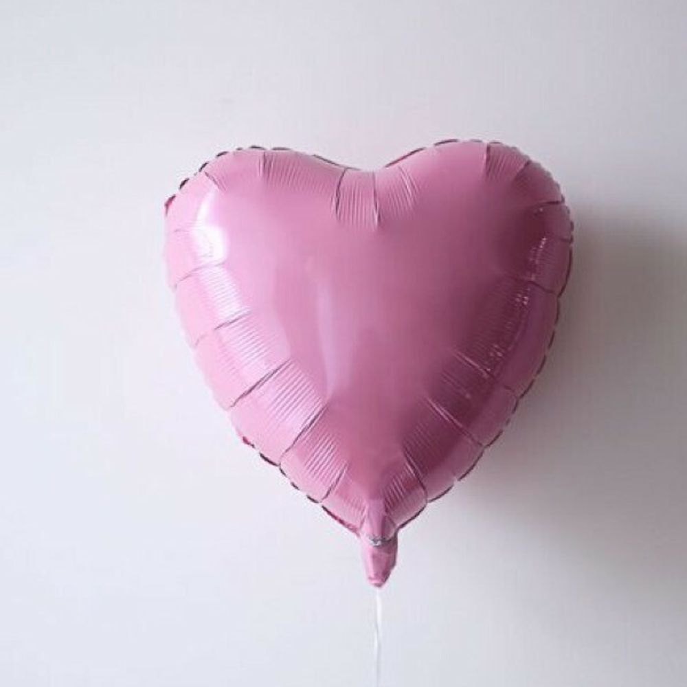F Шар Сердце 18''/46 см, Розовый Макарунс (БГ-15)  Изображение5