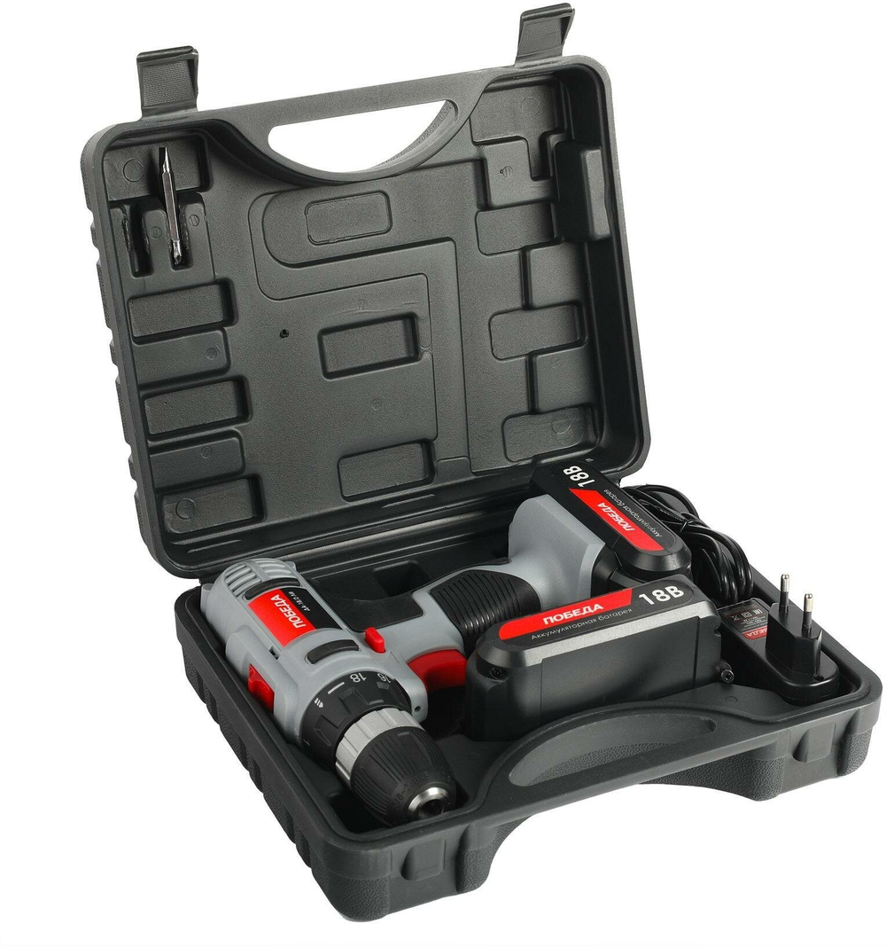 Аккумуляторная дрель-шуруповерт Победа ДА-18/2 Ли