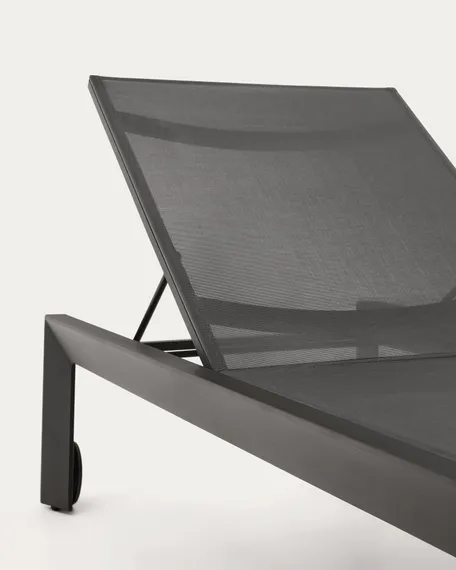 Canutells Алюминиевый шезлонг с черной отделкой