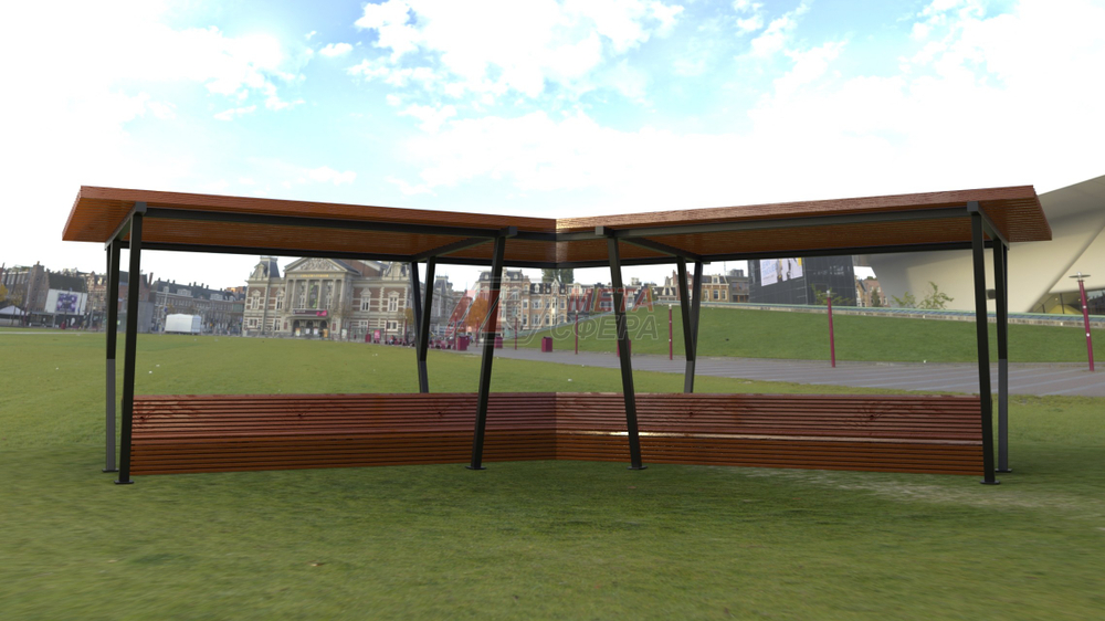 Пергола Арена со скамейкой