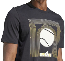 Мужская теннисная футболка Adidas Graphic Tennis T-Shirt - black