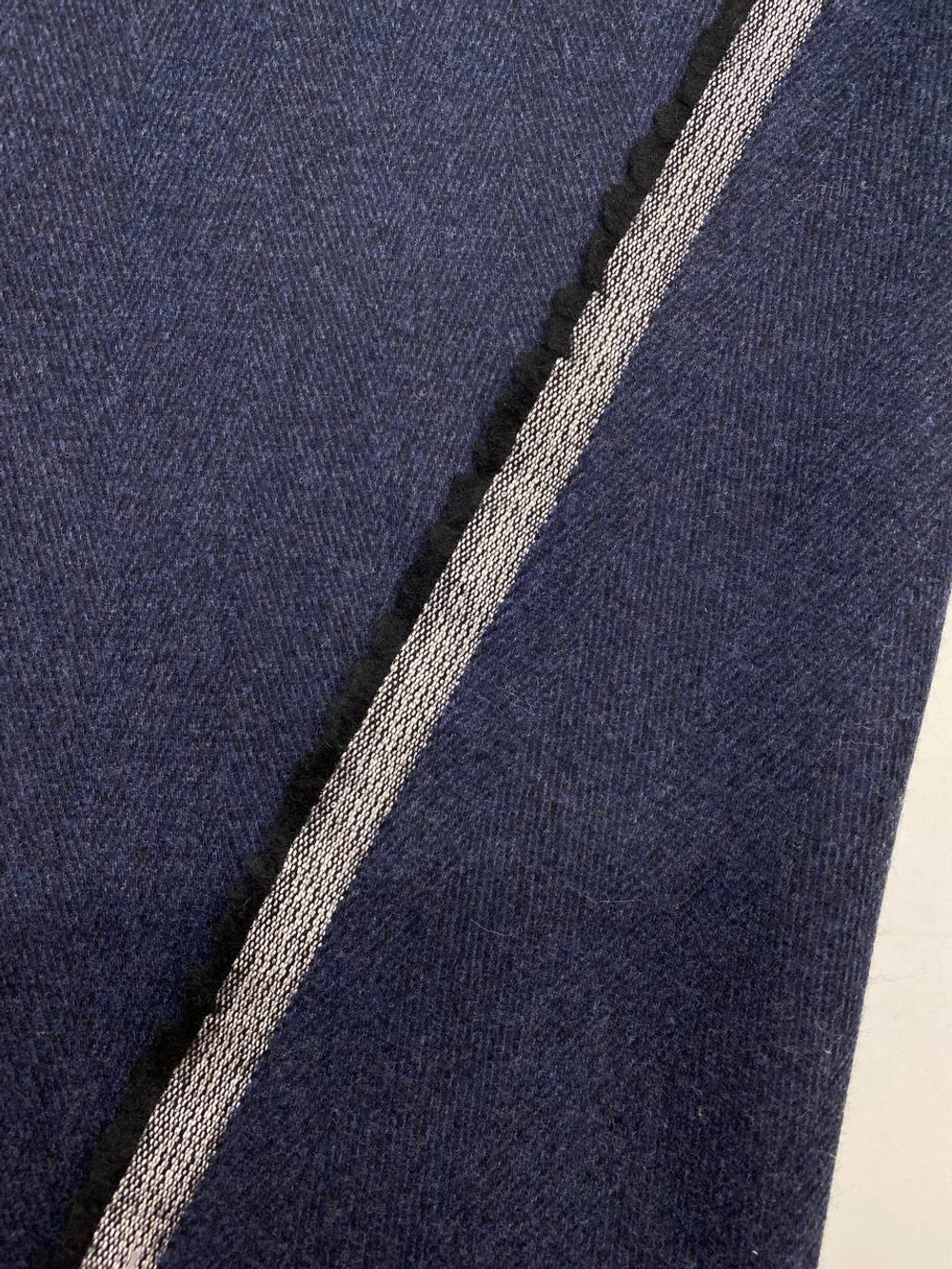 Шерсть костюмная Ermenegildo Zegna синяя елочка