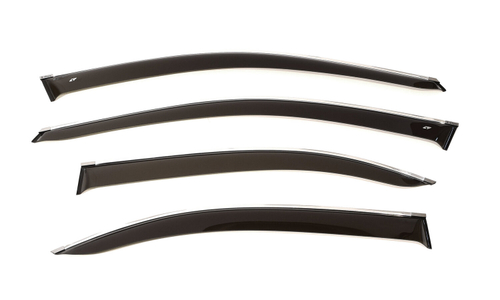 Дефлекторы боковых окон Cobra Tuning на Mercedes Benz S (W220) 1998-2005 хромированный молдинг арт.M32498CR