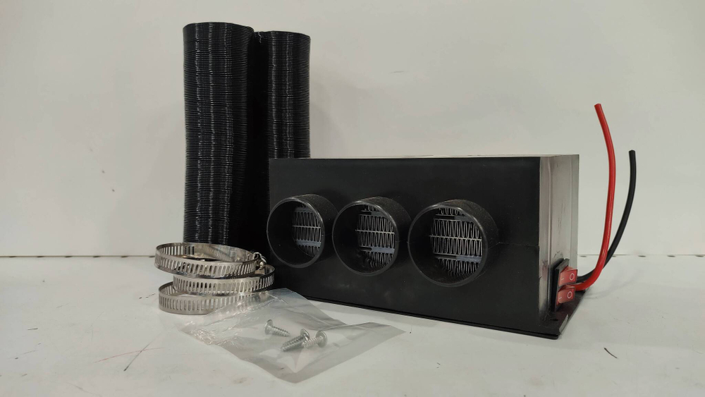12V - 3 / Дополнительная печка, электрическая, (12 вольт) (3 сопла) салона авто 800 ватт (1 шт)
