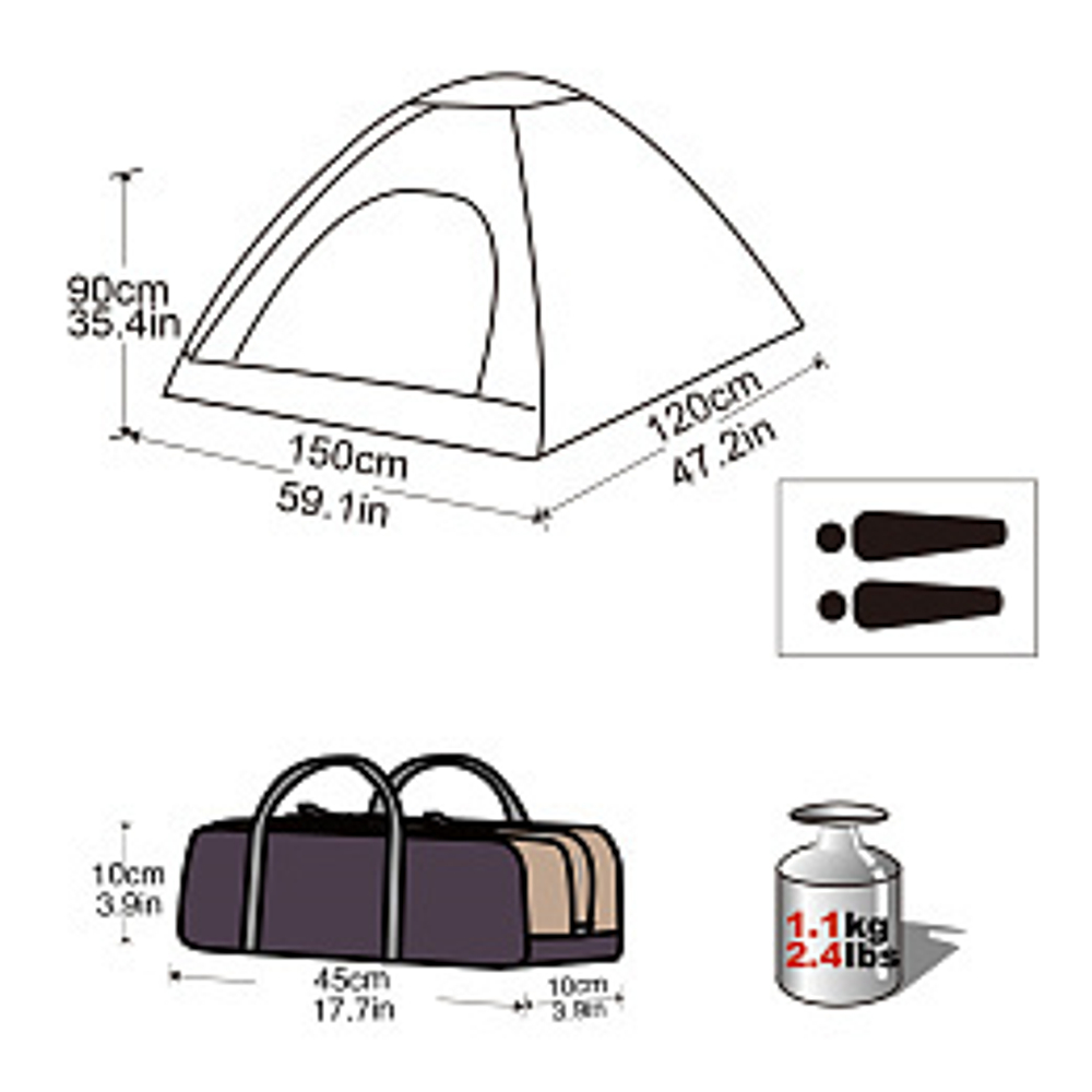 ПАЛАТКА KINGCAMP 3034 DOME JUNIOR