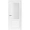 Цена на Межкомнатная дверь экошпон 82002 белая остеклённая Купить Межкомнатная дверь экошпон 82002 белая остеклённая