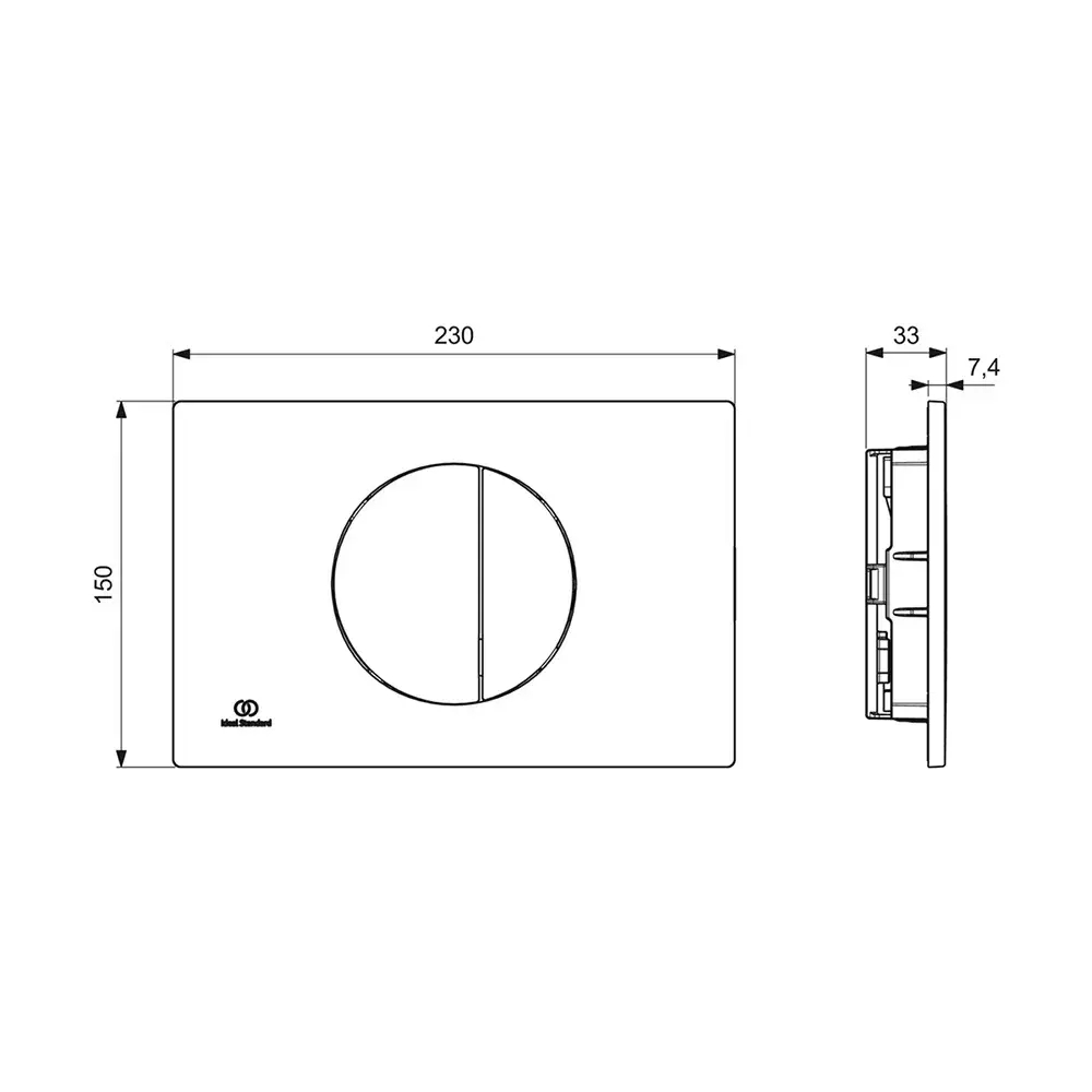 Круглая механическая панель смыва OLEAS R0503A6