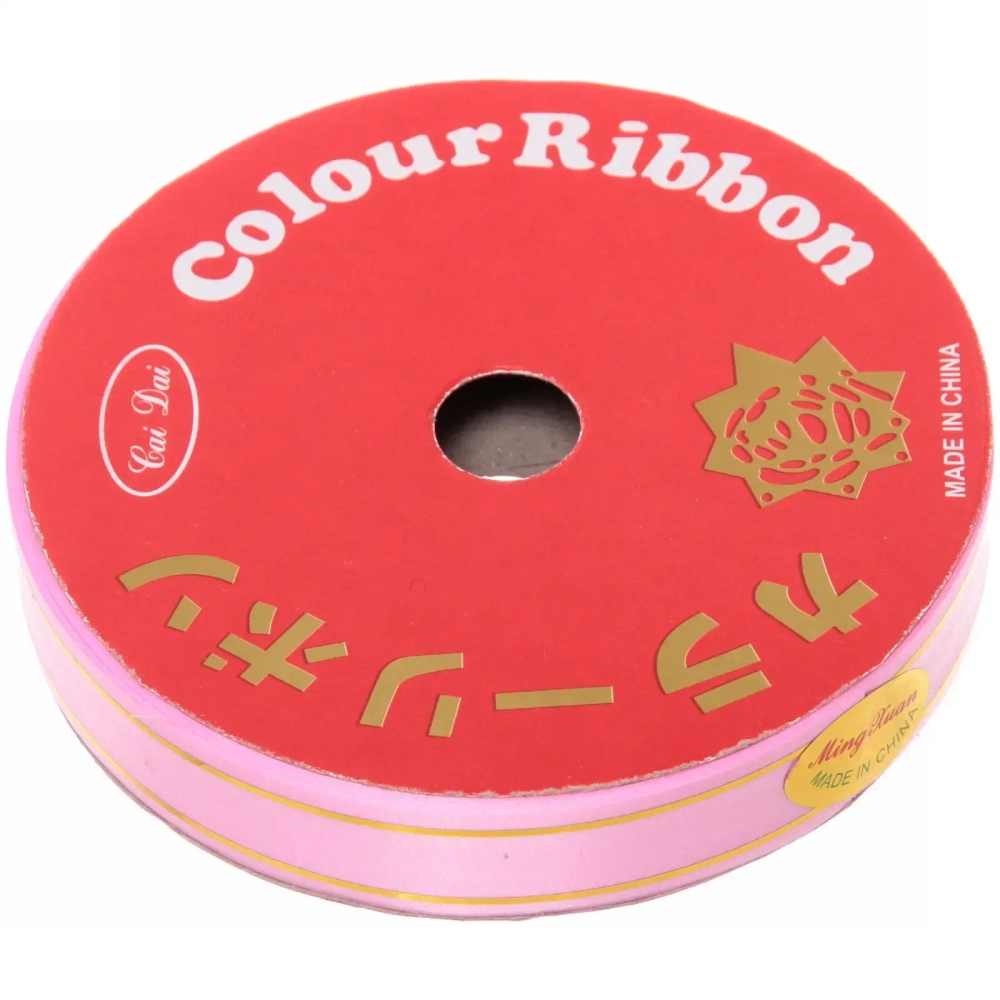 Лента «Блеск»1,6 см, 10 м, Розовый (пвх)