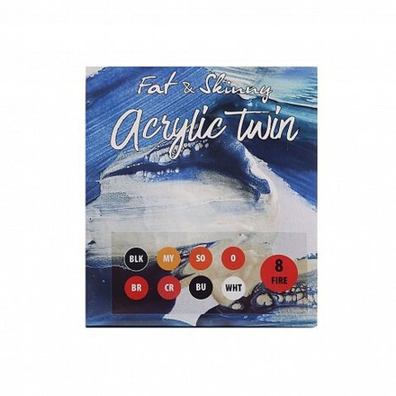 Набор акриловых маркеров Fat&Skinny Duo - 8шт "FIRE" (1 / 2,5мм)