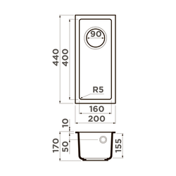 Кухонная мойка Omoikiri Bosen 20-U-GR Tetogranit/leningrad grey