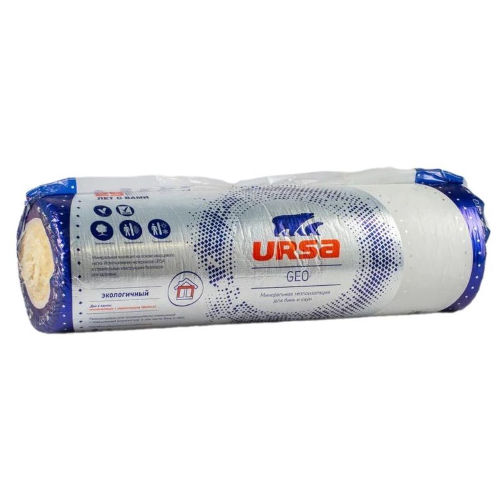 Утеплитель Урса Geo M-11 фольгированный 11 кг/м³ (12500х1200х50 мм) 1 шт