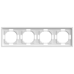 Рамка STEKKER, PFR00-5004-01 4-местная, серия Эмили, белый фарфор, soft touch 49887