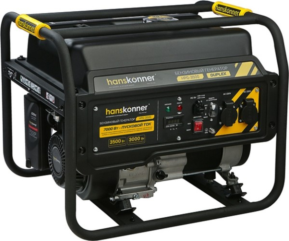 Генератор бензиновый HANSKONNER HPG-3500 Duplex