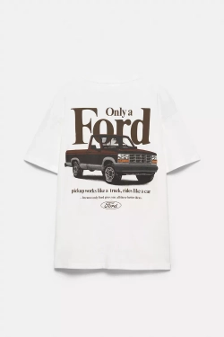 PULL&BEAR Футболка Ford, белый