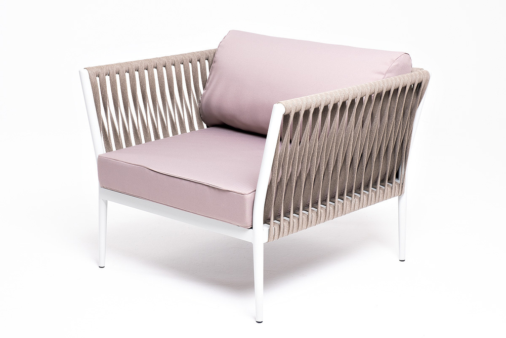 "Касабланка" модульная лаунж-зона из роупа (веревки), каркас из алюминия