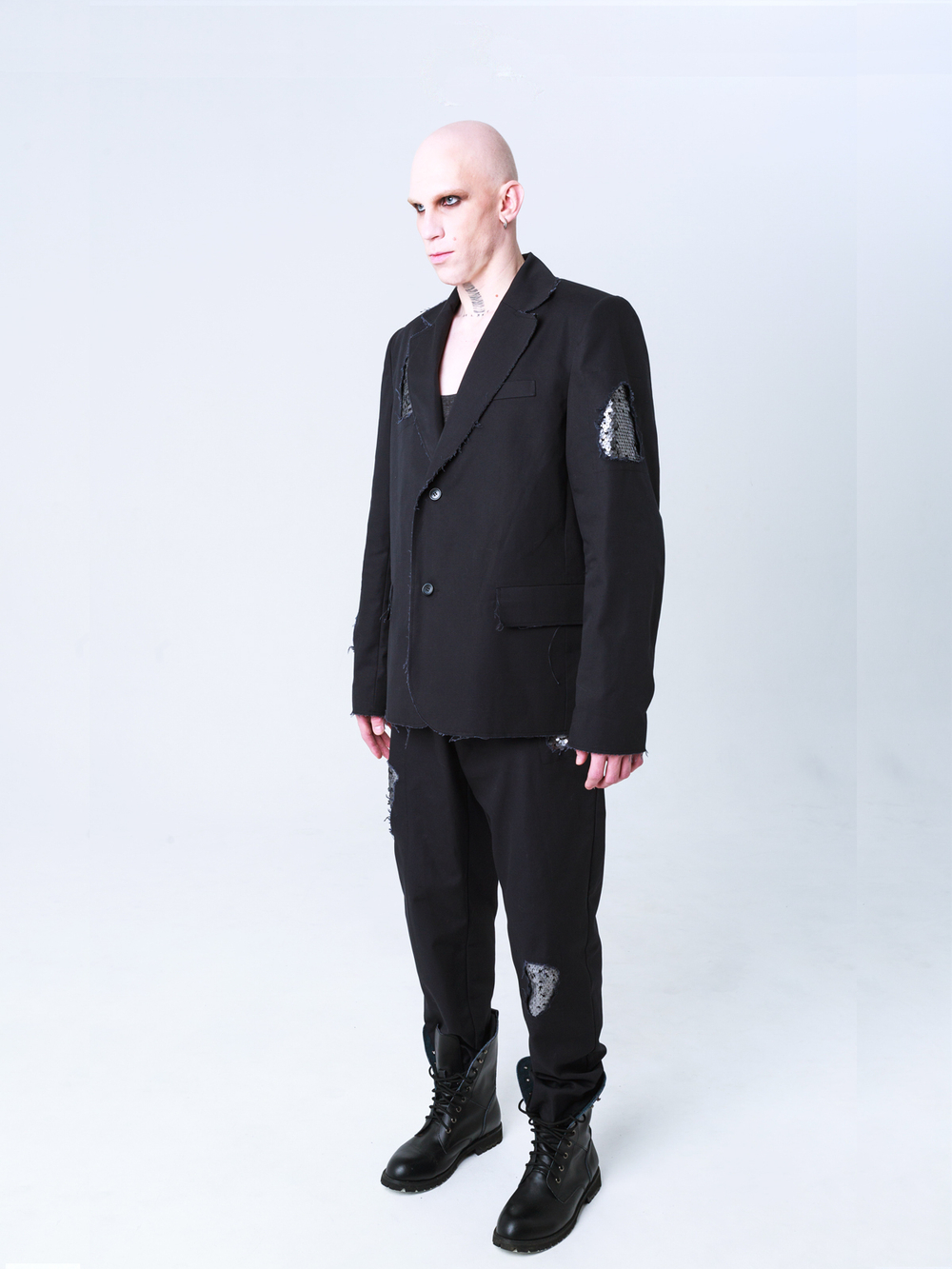 Пиджак "Бессмертный" с пайетками. Черный