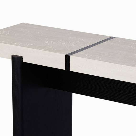 Консоль Silvo 160х34 см, меламин, шпон дуба, камень