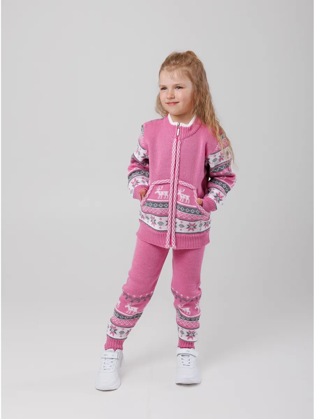 Кофта вязаная на молнии