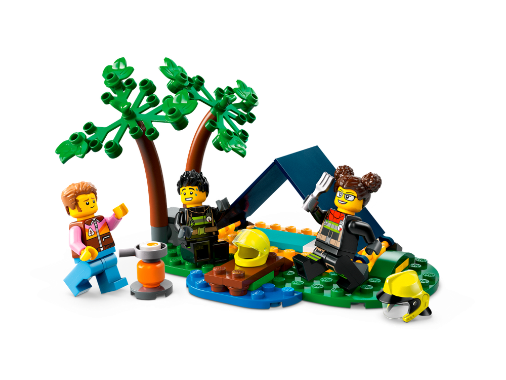 LEGO City 60412 — пожарная машина 4×4 со спасательной лодкой, техника спасателей
