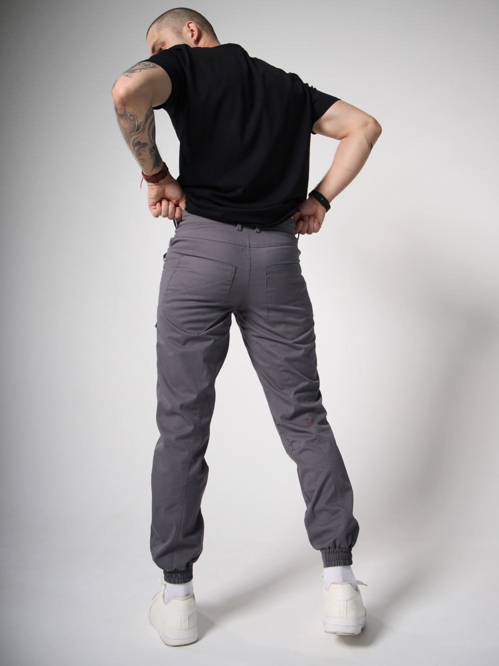 Брюки карго с передними карманами Город Горький серый графит