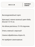 Семена фасоль спаржевая Месси для посадки, 5 гр. семян (Vita Green / Вита Грин)