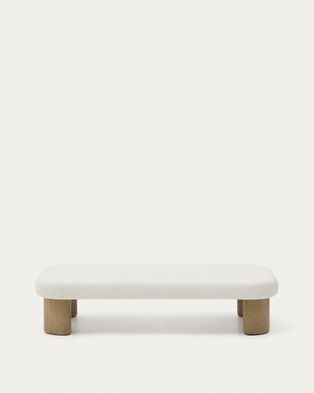 Журнальный столик Labra из цемента и акации 140 x 70 см