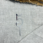 Свеча-топпер цифра «5» в серебряном цвете