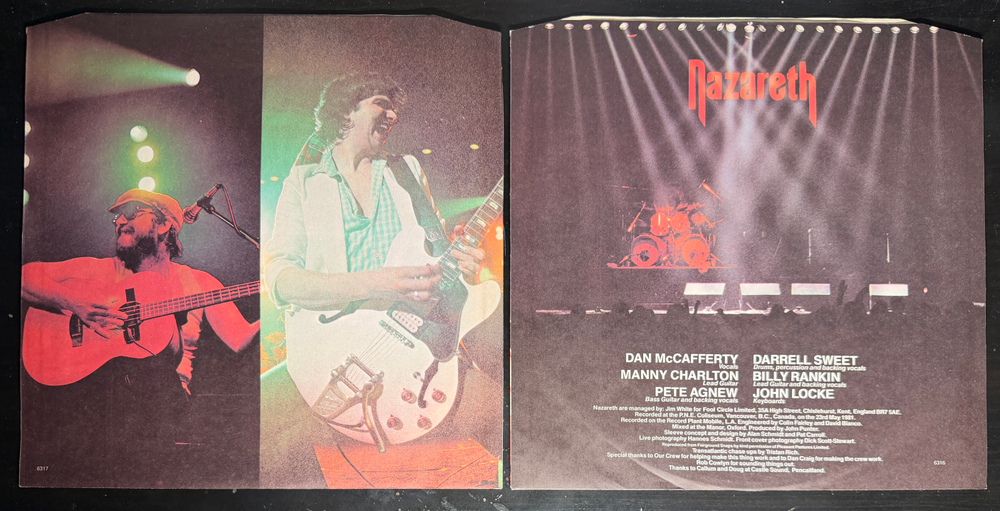 Nazareth ‎– 'Snaz 2LP (Скандинавия 1981г.) Т