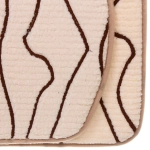 Набор для ванной и туалета 3 пр. «Flo» ( 2 коврика 50*80+50*40, 1 чехол на крышку унитаза)молочный