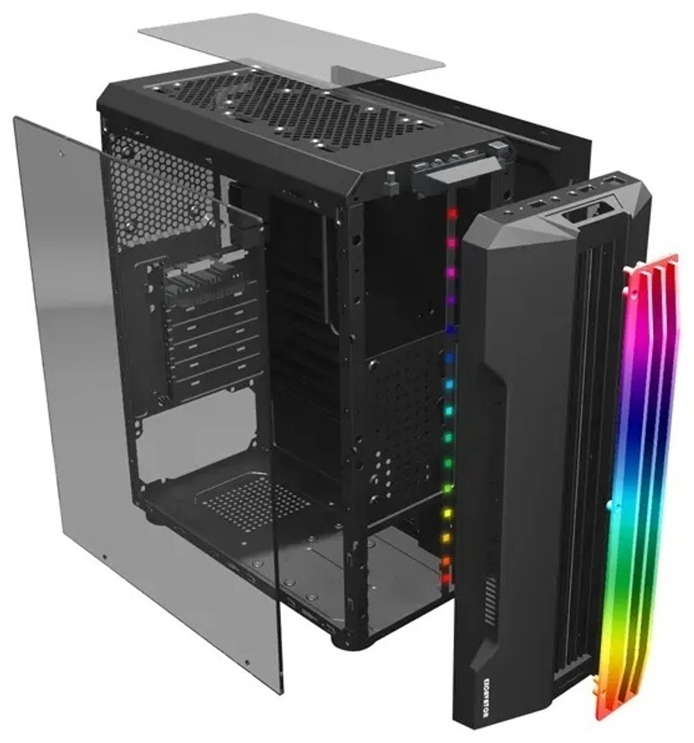 Корпус Wintek Flame D525-B TG черный