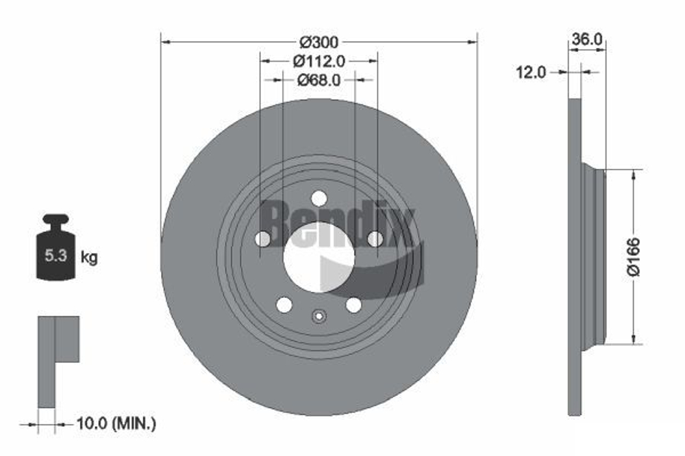 BENDIX Braking - BDS1440-BEN - Brake Disc