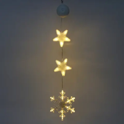 Фигура светодиодная «Снежинка» 16.5*17.5 см (батарейки 3 ААА), 1 реж, Теплый белый