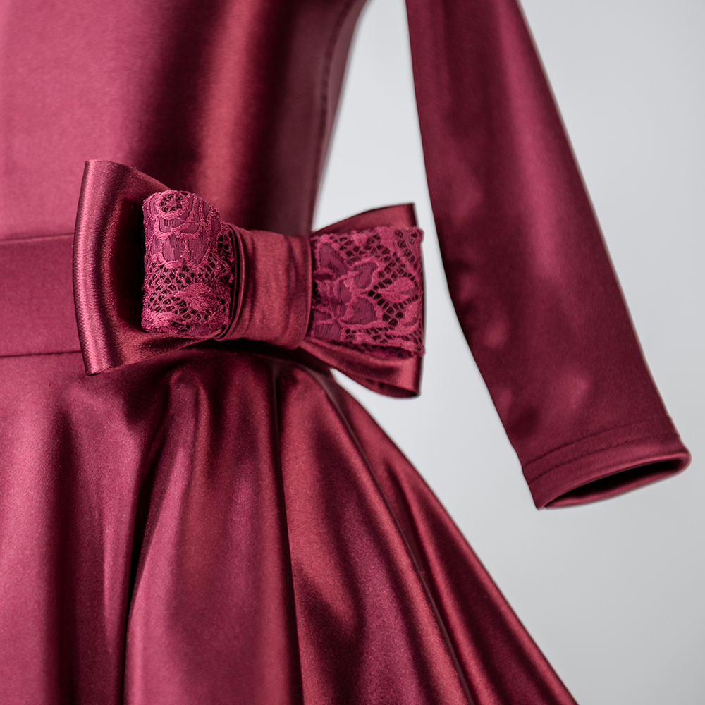 платье для танцев с бантом