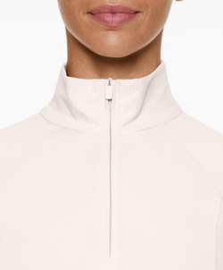 Oysho Короткий лонгслив Comfortlux из ткани в рубчик с застежкой-молнией, каменный