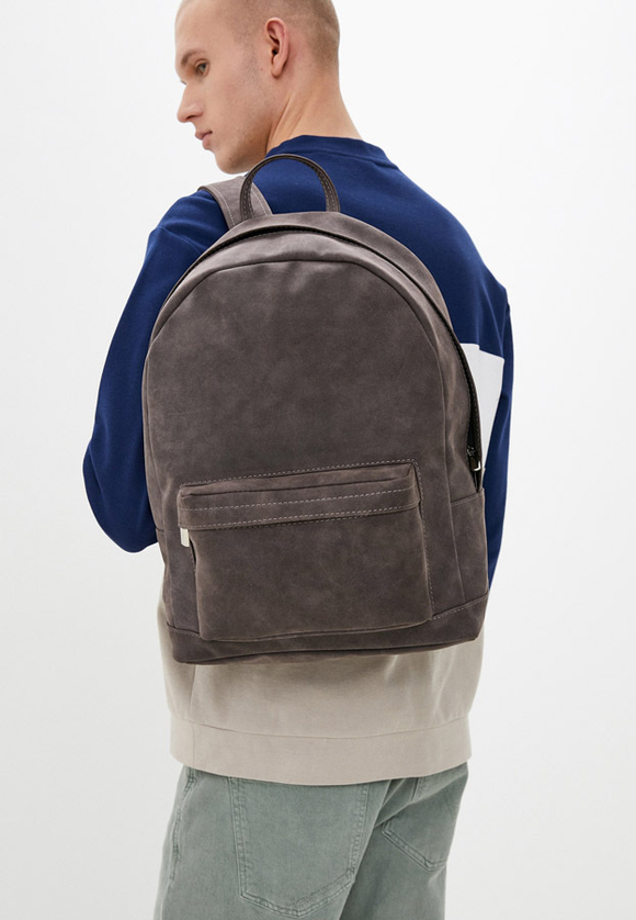 рюкзак закругленный коричневый L эко