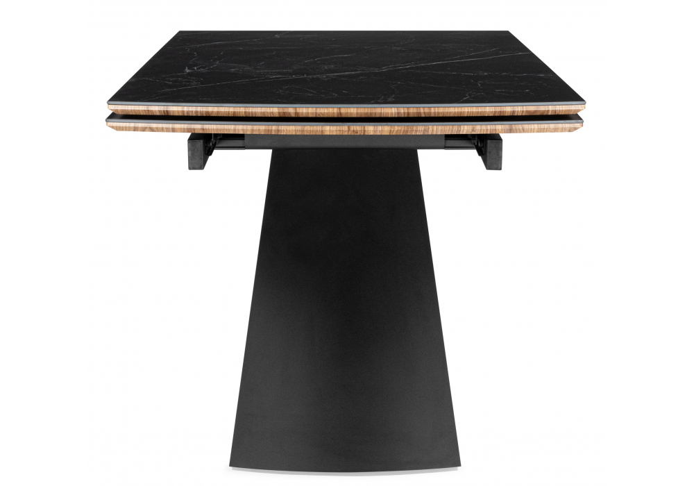 Керамический стол Woodville Симмонс 180(260)x90 shakespeare black, черный