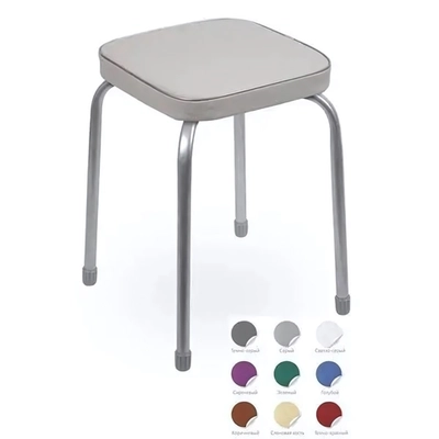 Табурет Фабрик 3' на 4-х опорах (квадрат сидение 320*320) слоновая кость