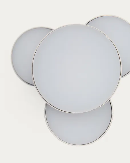 Переносная настольная лампа Adrina из светло-серого металла