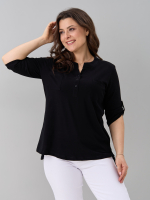Блузка БЛ-131/фламли-черный