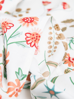 ODA Простыня стандартная, сатин цветочный орнамент